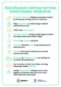 Vaimse tervise hea tava töökohal - plakat A3