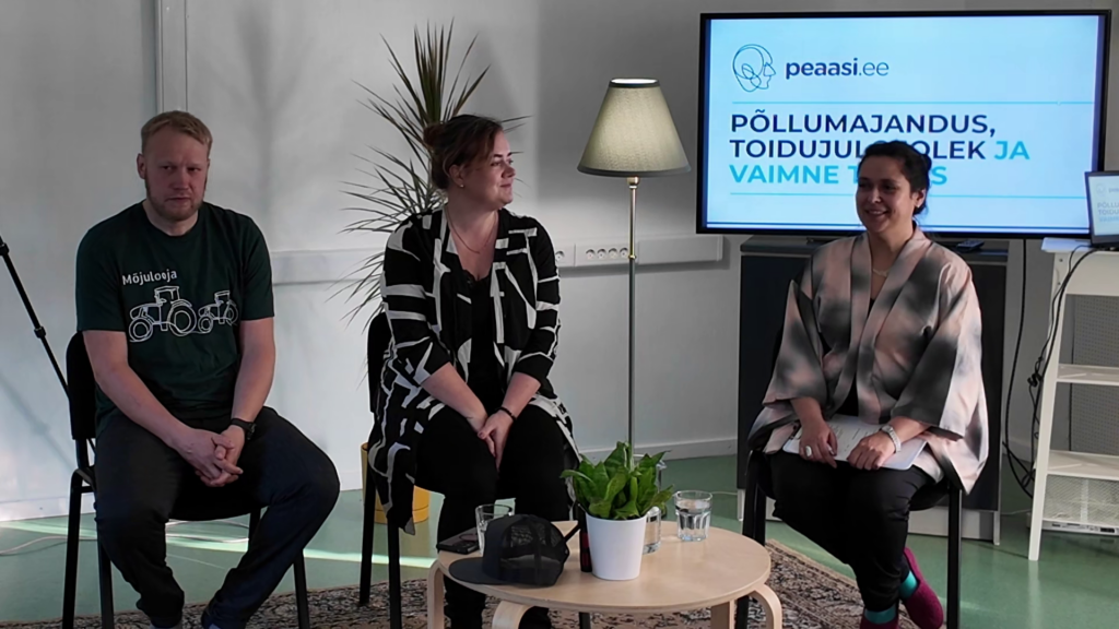 Peaasi.ee vaimse tervise kohvihommikul Põllumajandus, toidujulgeolek ja vaimne tervis arutati, kuidas mis mõjutab põllumajanduses tegutsevate inimeste vaimset heaolu ning kuidas olukorda parandada.